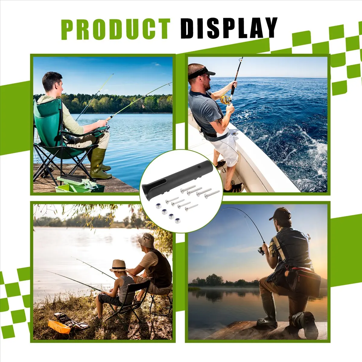 Sports 2Pcs Fishing Rod Holder Fishing Pole Rack Ship Fish Rod Tube Yacht Fishing Rod Frame for Boat