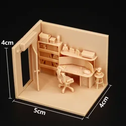 1/64 C002 Study Computer Table Scene Model Handmade Mini Sand Table for Fan Collection Toys