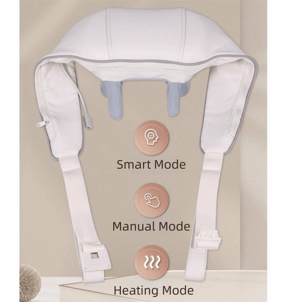 

Беспроводной массажер для шеи и плеч, портативный электрический разминающий массажный шаль, перезаряжаемый через USB, практичный массажер для глубоких тканей