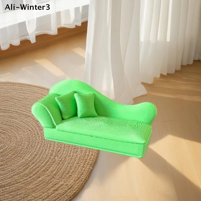 

1 шт. миниатюрная мебель в французском викторианском стиле, игрушка для дома, масштаб 1:12, миниатюрный кукольный домик, модель дивана, напечатанная на 3D-принтере