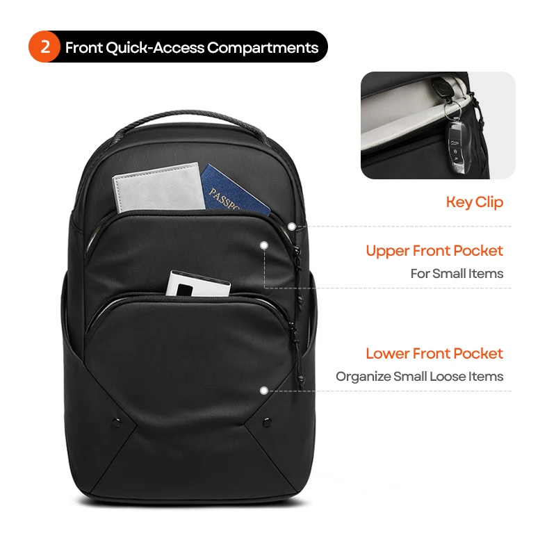Expandable Travel Backpack 20 Inch Carry on Luggage Extra Space Multi Compartment Travel Daypack for Business and Outdoor
