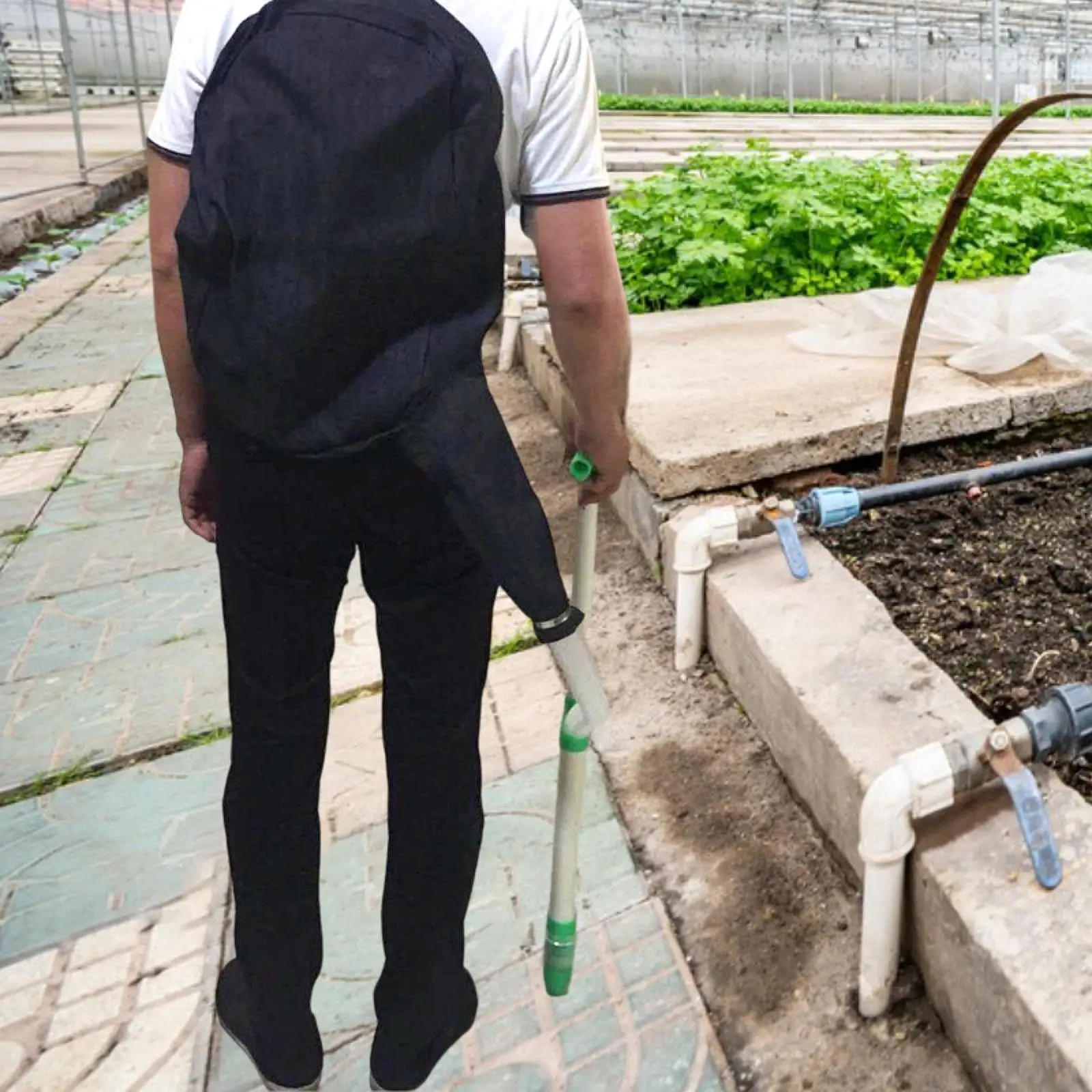 Manual Fertilizer Spreader Planting Tool Saving Effort Fertilizer Sprayer with Bag for Garden Corn Vegetables Lawn Orchard