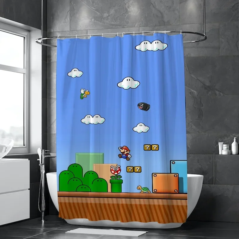 Marioes Curtain for Bathroom Accessories Waterproof Fabric Bathroom Curtains for the Home Shower Bath Bedrooms Shade Opaque