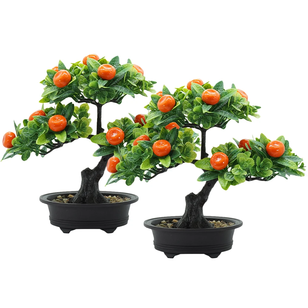 

Artificial Fruit Tree Decor LifelikeFruit Tree Indoor Plant Fake Green Plant Office Home Decor Simulation Bonsai