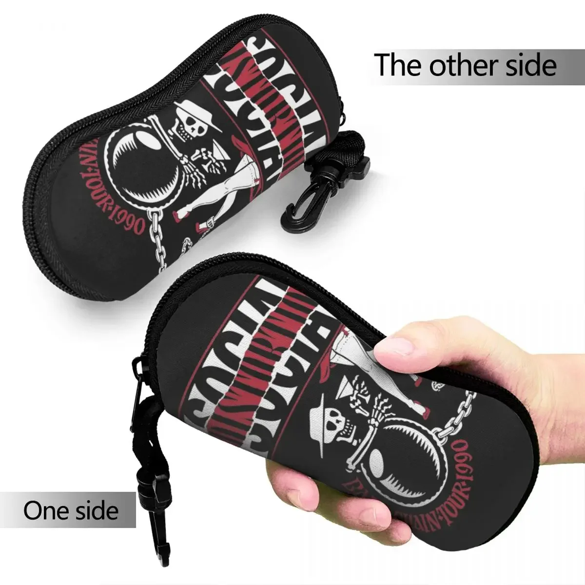 Social Distortion Ball And Chain Tour 1990 Glasses Case Student Glasses Storage Box Charming Eyeglasses Box