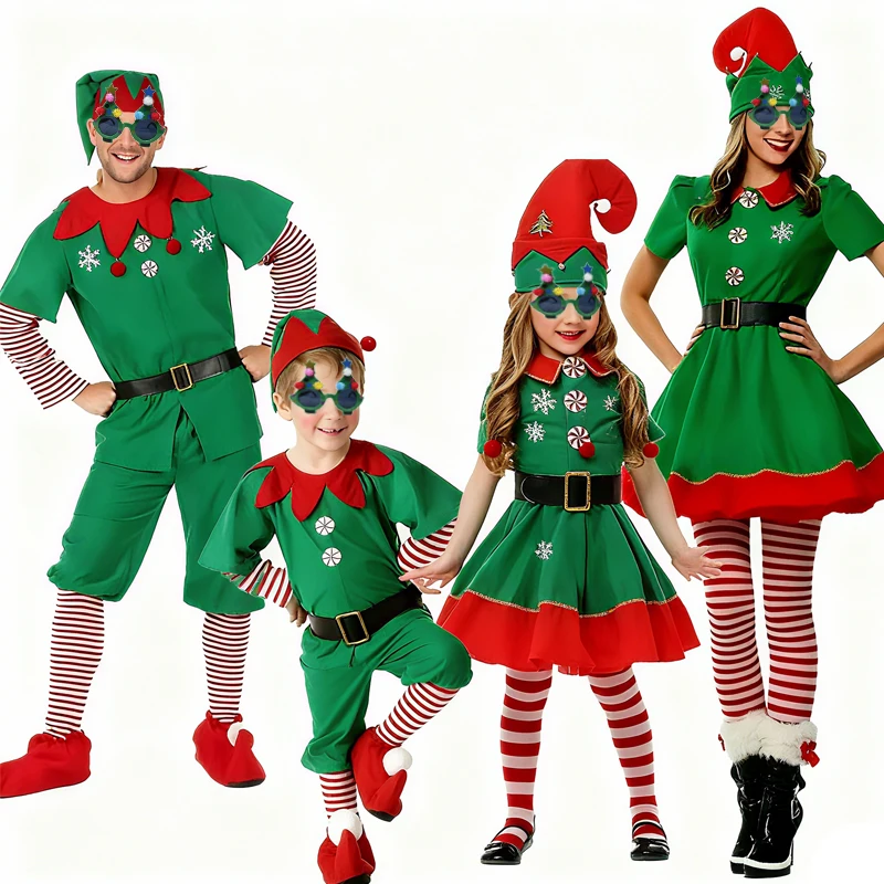 Christmas Kids Clothes Santa Claus Costume Girl's Cosplay Dress Xmas Suit Jumpsuit Outfit for Boys Girls Carnival Party Gift