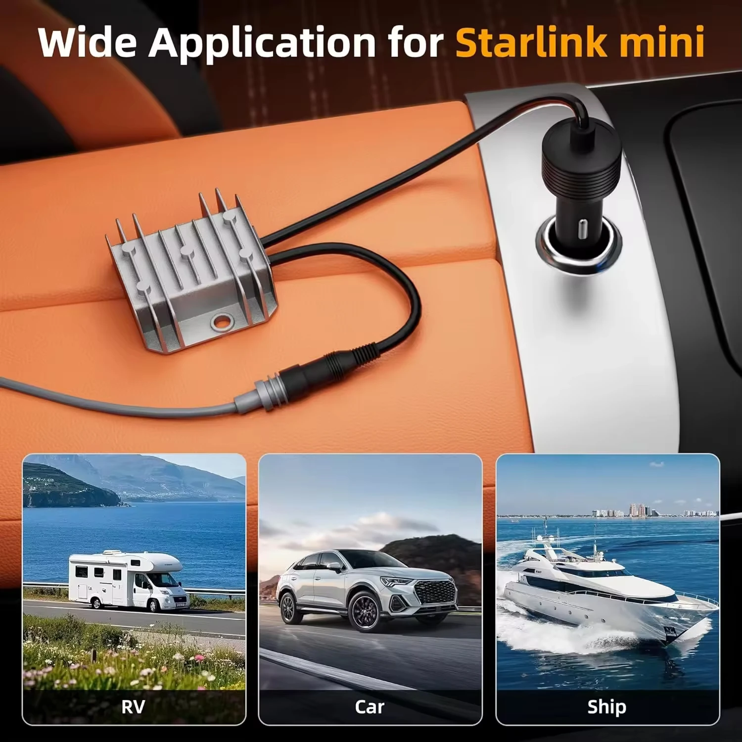 High Quality Customized 12V Mini Starlink Adapter to 30V 3.5A max for Starlink V3 V4 Home Appliance Cigarette Lighter Charger