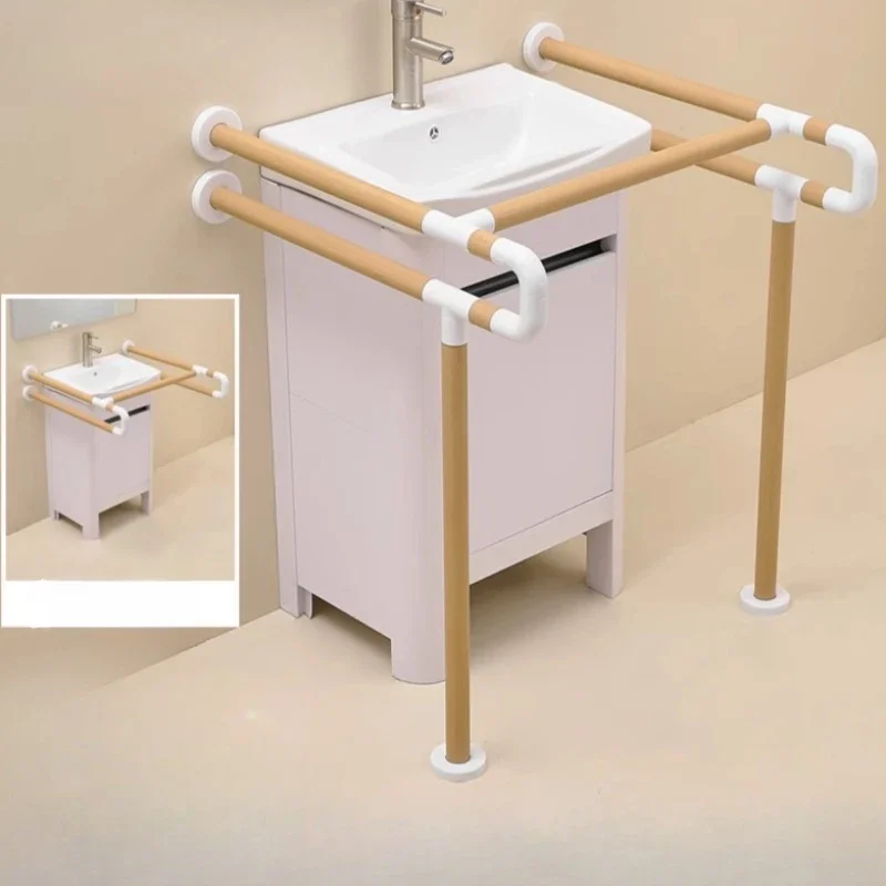 

Third Bathroom Handrail Handle, Disabled Public Toilet Barrier-free Elderly with Disabilities Stand Basin Safety Guards Railing