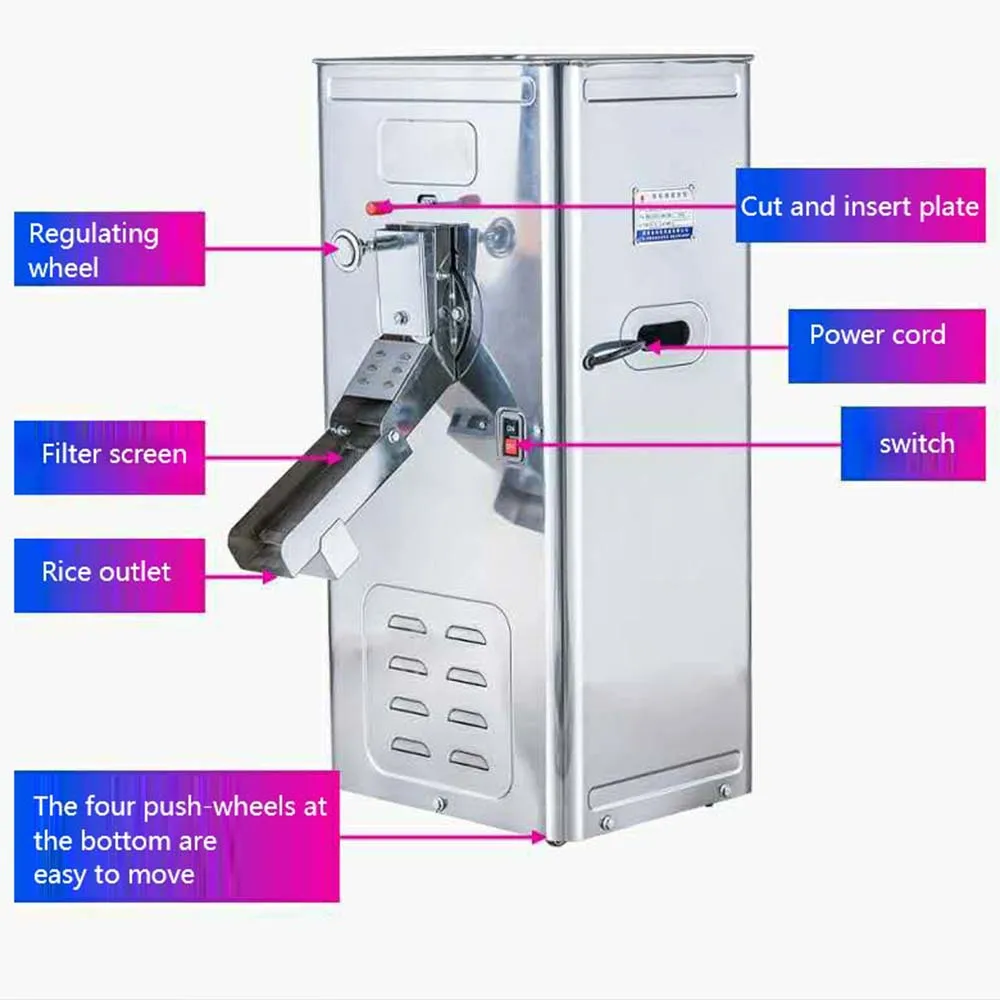 Рисовый фрезерный станок Молотарка из нержавеющей стали Машина для пилинга Cron
