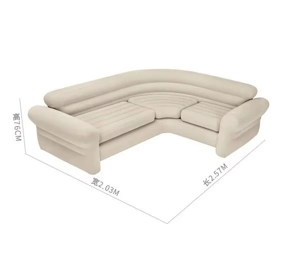 Modern Home Corner Air Sofa Inflatable Convertible Furniture Set for Living Room Outdoor Use Made of Durable Plastic
