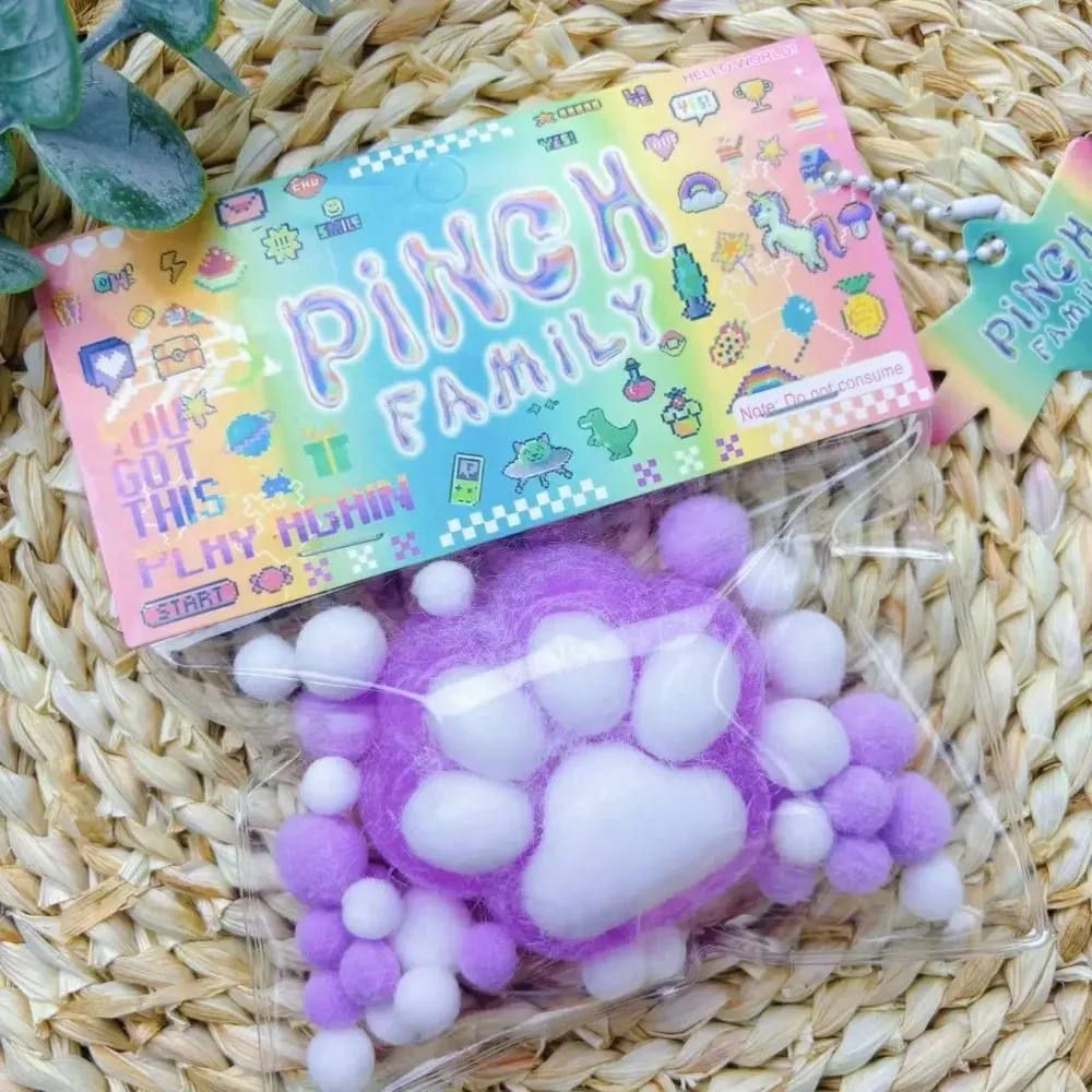 Lindo gato pata Squishy Fidget juguete suave alivio del estrés rebote lento silicona pellizco juguetes de descompresión perfecto regalo de Navidad para chico