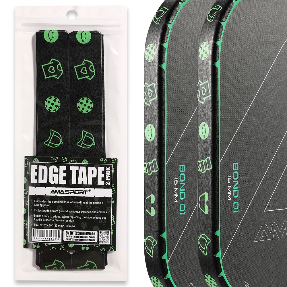 AMASPORT Pickleball Paddle Edge Tape Fit Protector de borde curvo 20 mm/23 mm/26 mm Cintas de protección de raqueta