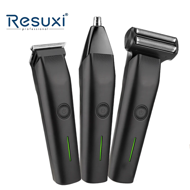 

Resuxi 981 Body Hair Trimmer for Men Nose Shaver 3 in 1 Rechargeable Cordless Electric Razor