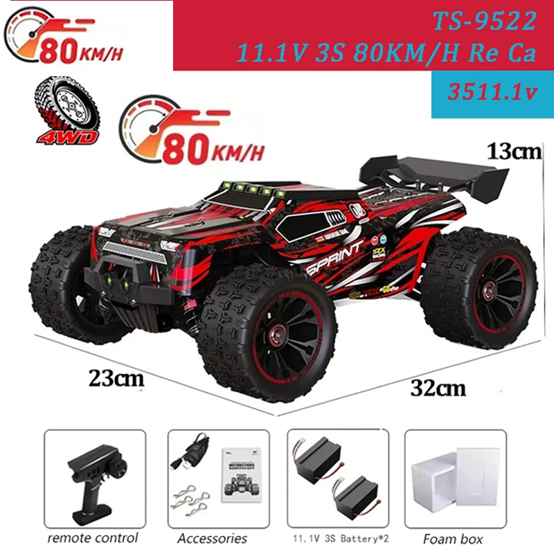 

1:14 WLtoys 9522pro Профессиональный гоночный автомобиль 85 км/ч 4WD Бесщеточный автомобиль с дистанционным управлением Дорожный внедорожный дрейфующий тип Радиоуправляемый автомобиль