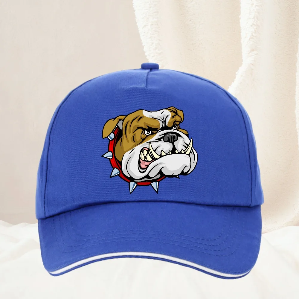 Super Angry Dog Stick Bully Bulldog cartoon man Baseball Cap Spring And Summer Snapback Hip Hop Hat Adjustable Sun Shading Hats