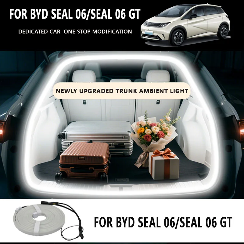 

FOR BYD SEAL 06/SEAL 06 GT Rear Trunk LED Light Bar Strips Trunk Interior Decorative Lamp Strip Luggage Atmosphere Light
