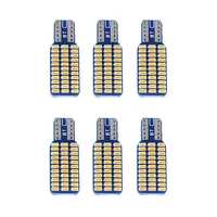 6X T10 W5W 192 194 168 Roof LED Reading Bulbs 3014 33SMD for Car Trunk Lights Interior Dome Lamp White OBC Canbus Error Free