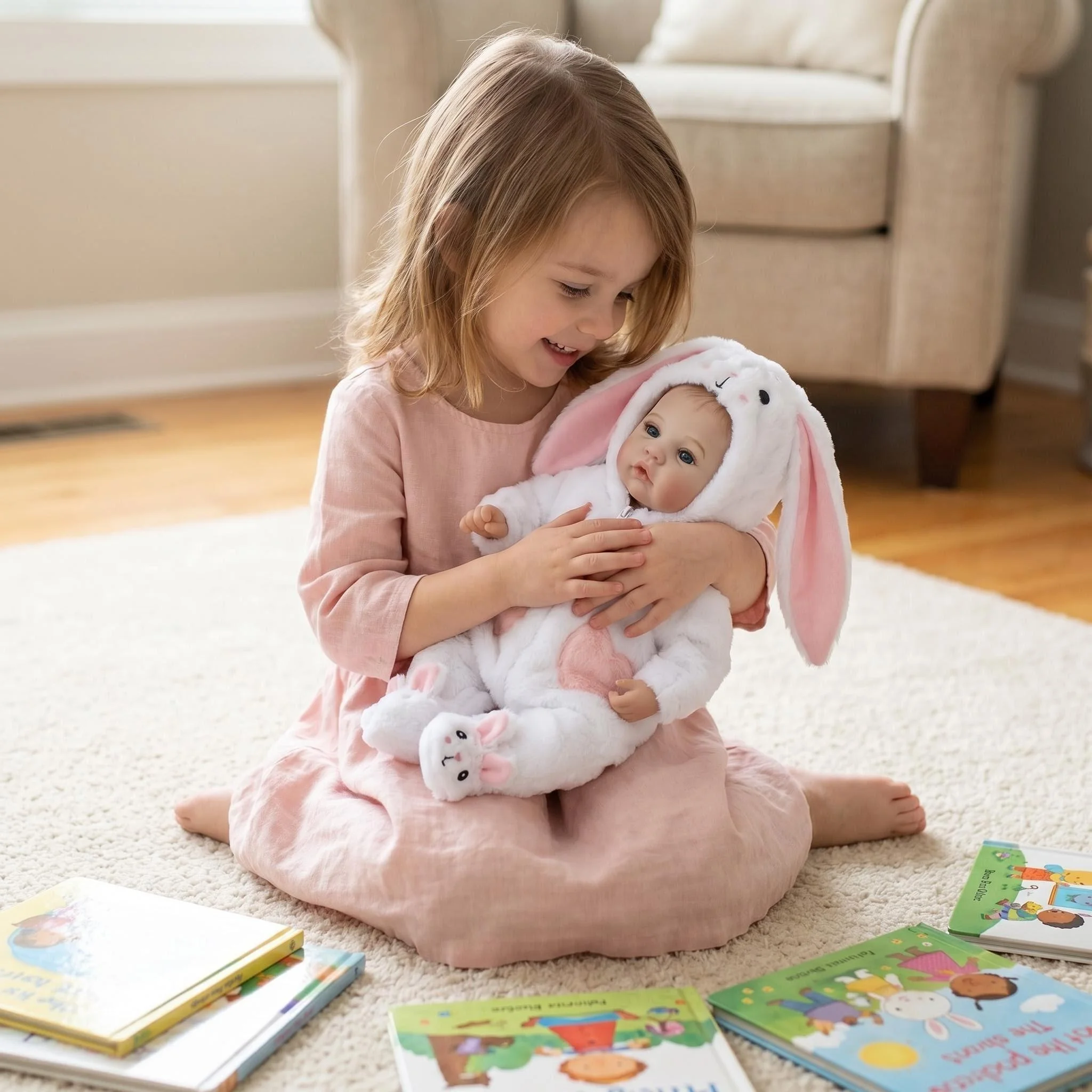 NPK 18inch Newborn Baby Doll Lifelike Cuddly Figure with 3D Skin Multiple Layers Painting Visible Veins Two Versions Body Meadow