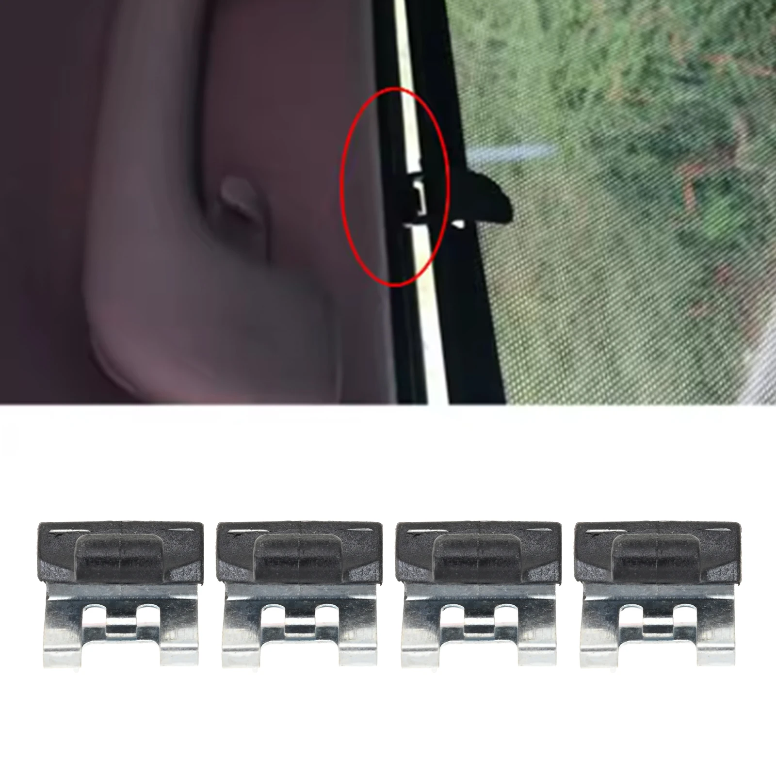 4 Piezas de Clip para Parasol Trasero de Coche 964000020R, Repuesto para Renault Grand Scenic III y Scenic III 2009 96 40 000 20R, Sujetador Automático