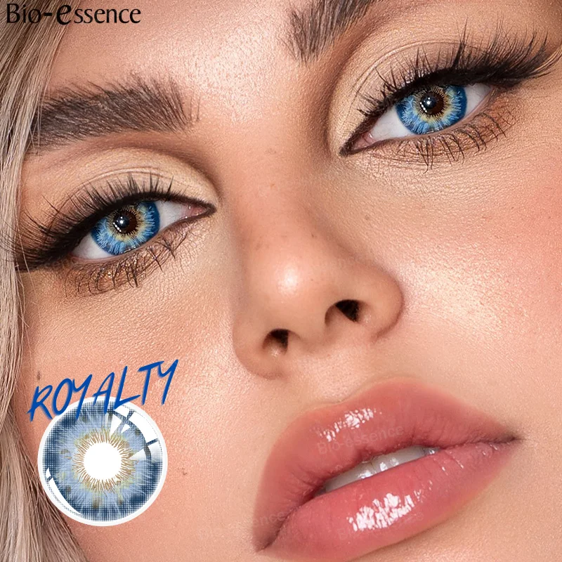 Bio-essence 1 Pair Colorcon Colored Contact Lenses for Eyes Blue Lenses Green Eye Lenses Gray Lenses Natural Lenses Dark Lenses