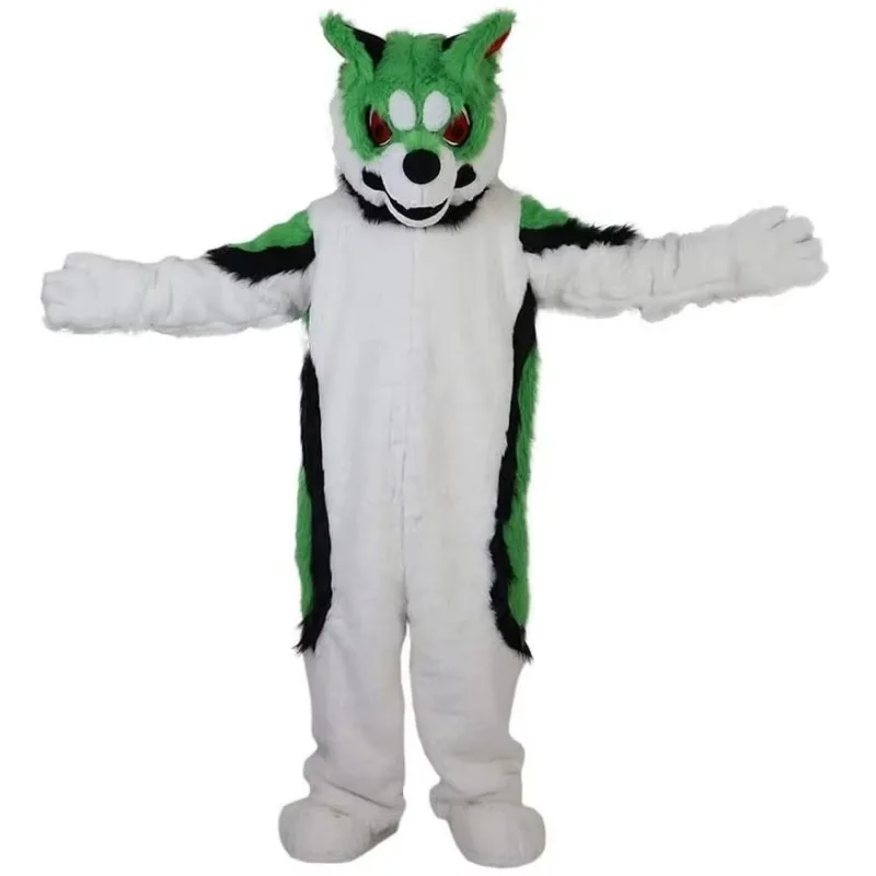 Dog Husky Fursuit Halloween Mascot Costume Cosplay Outfit Promotional