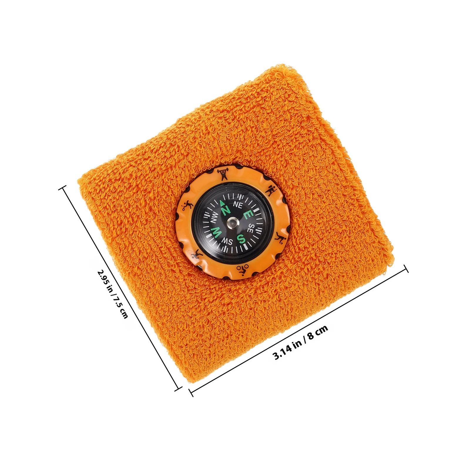 1 szt. Regulowana opaska na nadgarstek z kompasem, sportowa, odprowadzająca pot, do wędrówek, biegania, tenisa, koszykówki, na siłownię, wsparcie nadgarstka