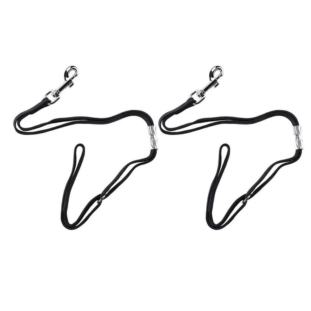 

2pcs Dog Grooming Rope Bracket Adjustable Pet Grooming Table Leash For Secure Standing Non-Slip Loop Dogs Black Round Buckle