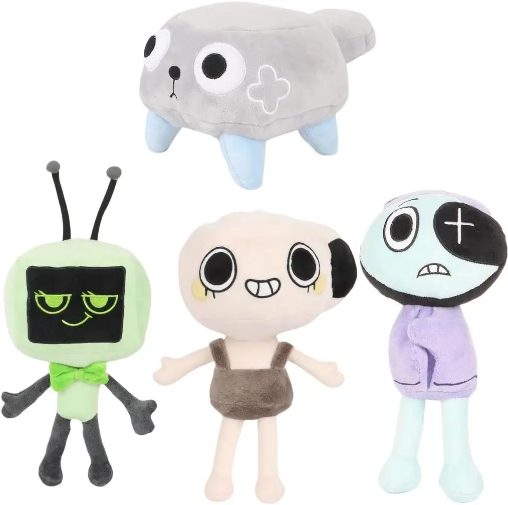 

Плюшевый набор Dandy's World, 4 шт. Pebble Vee Shelly Astro, плюшевые игрушки для фанатов, подарок, подушка с мягкими животными для декора детской спальни