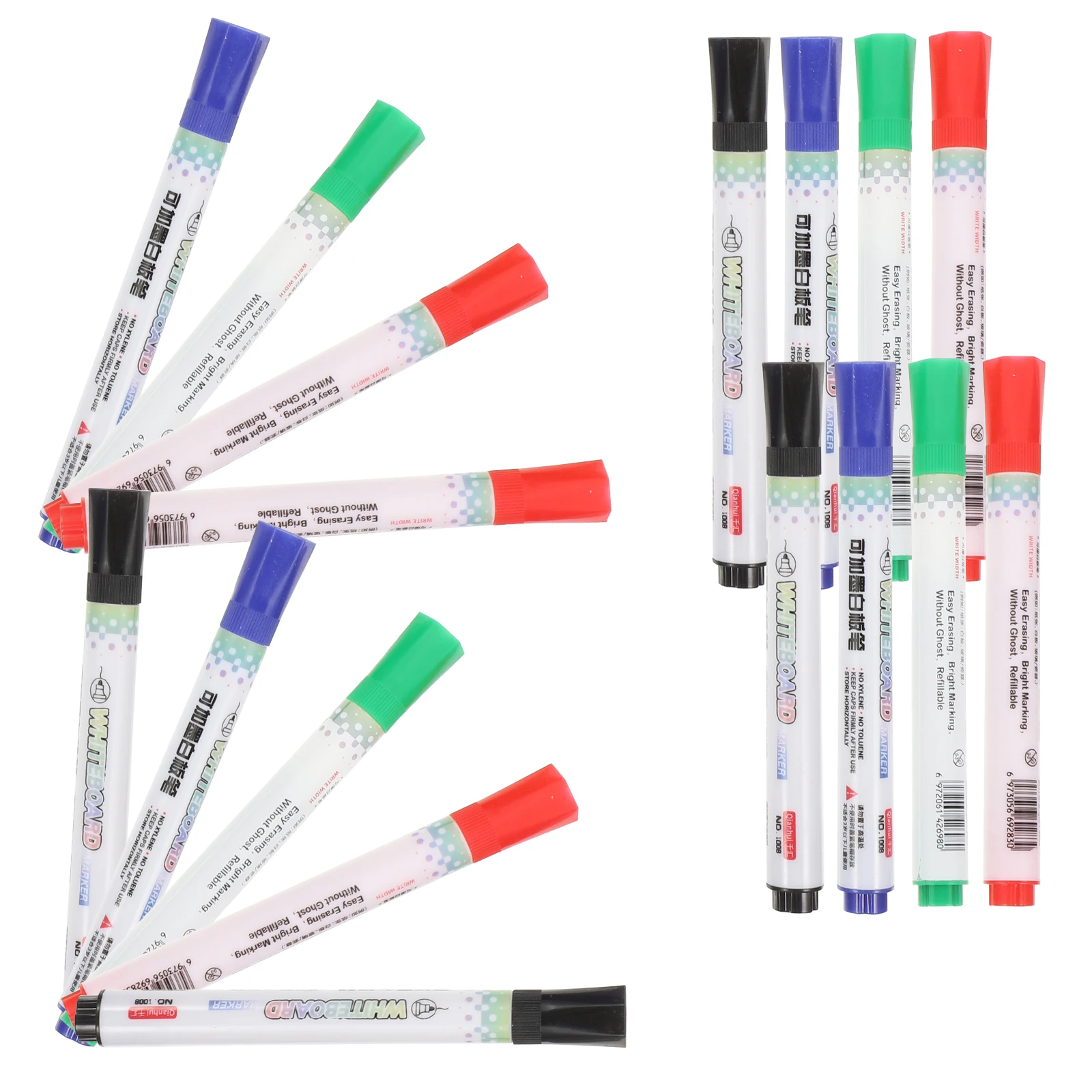 

20pcs Whiteboard Markers Smooth Writing Odorless Environmentally Friendly Safe Glass Plastic Surface Use Office Home