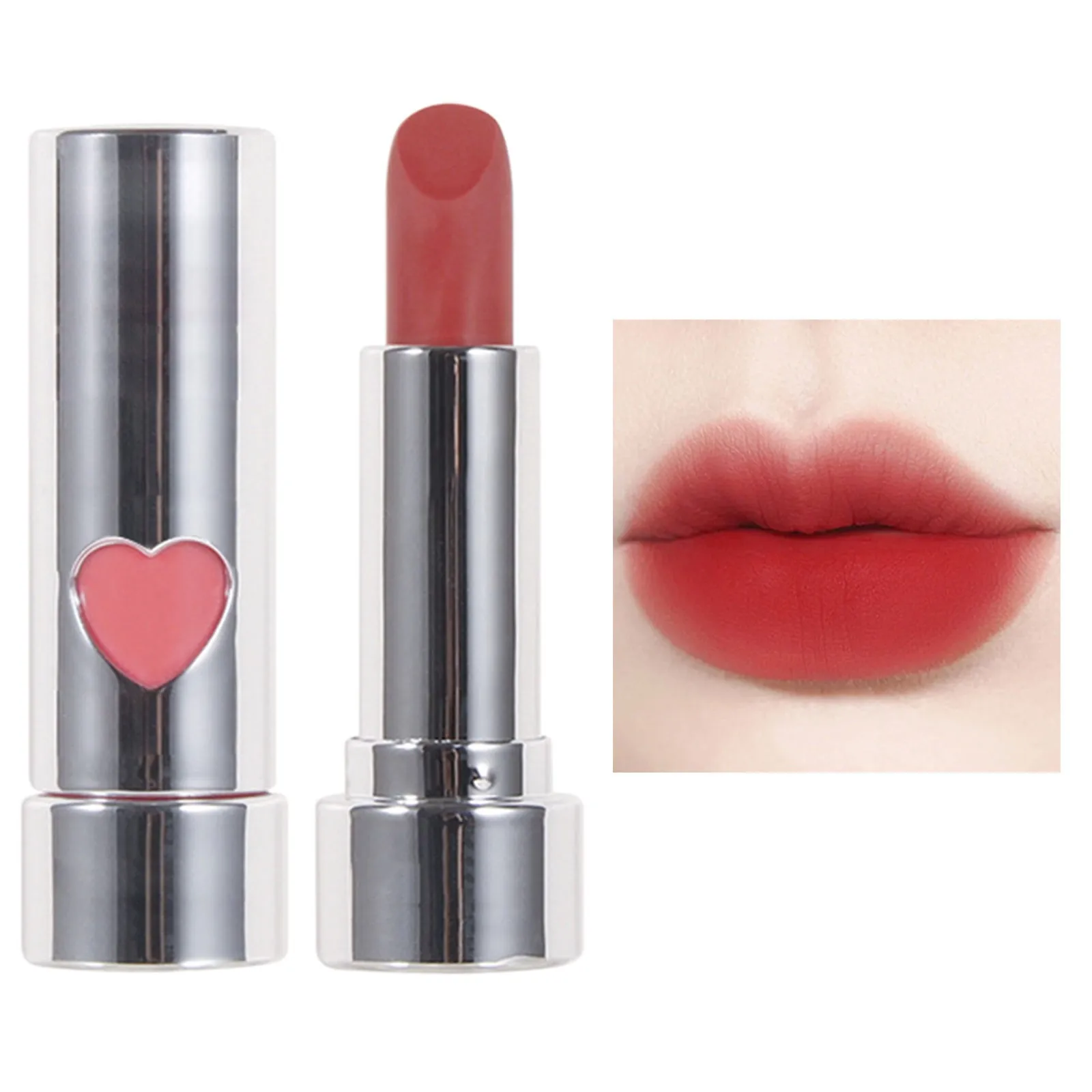 Makeup Artist Must Haves Powder Mist Sweetheart Lipstick Dense Velvet Doesn\'T Fading Dip Cup Red Lip Glaze Velvet Lip Gloss Sent