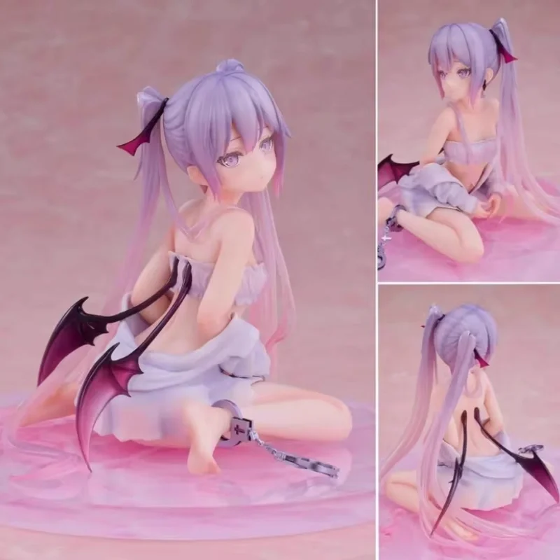 

В наличии 14 см Розовая Ева на коленях, новая мультяшная фигурка девушки, модель статуи, коллекция для мальчиков, украшение для рабочего стола, орнамент, игрушки