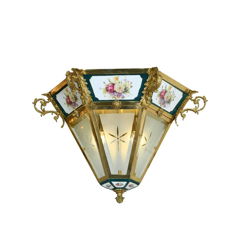French living room ceiling lamp, art bedroom dining room lamp creative American retro lighting