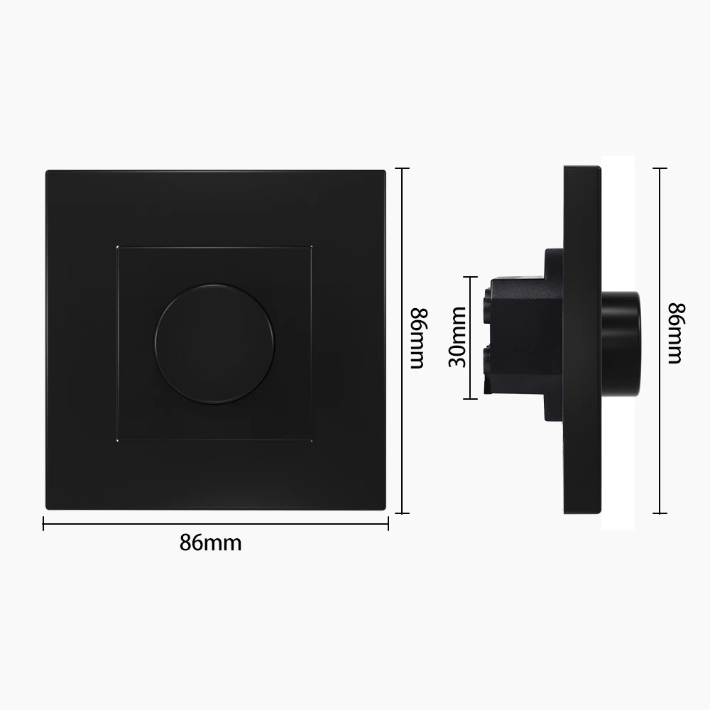 Interruttore a manopola rotante regolabile DAJIMEI Dimmer Light interruttori a parete con memoria di luminosità dimmerabile a LED meccanici in