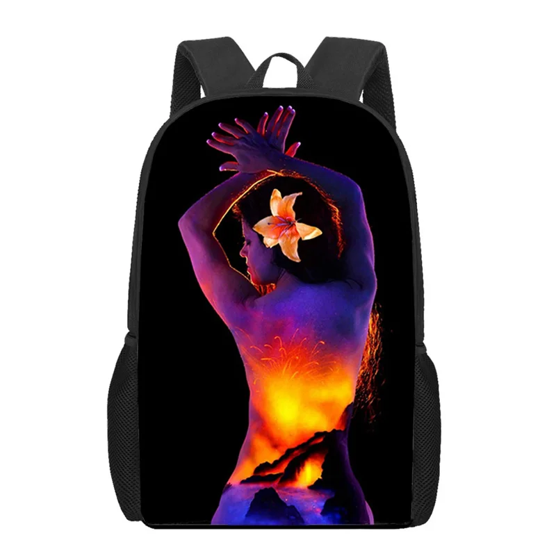 Mochila impressa 3D para meninos e meninas, Bolsas de Ombro Casuais, Mochila de Viagem, Personalidade Arte, Adolescente Kids Book Bag, Mulher e Homem