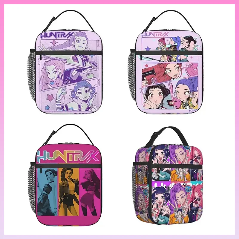 

Милая коробка для хранения еды K-Pop, охотников на демонов, аниме-фигурка, большая вместительная сумка для ланча для девочек, термоизоляция, гидроизоляция