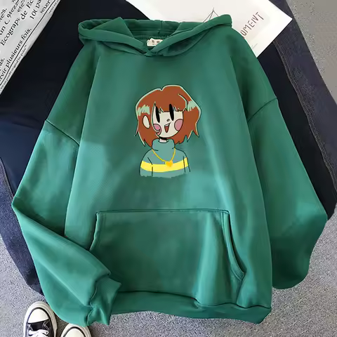Undertale Chara Hoodies Winter Autumn Sweatshirts 2023 Clothes Women Kawaii/Cute Cartoon Tops Anime Print Crewneck Tees Casual