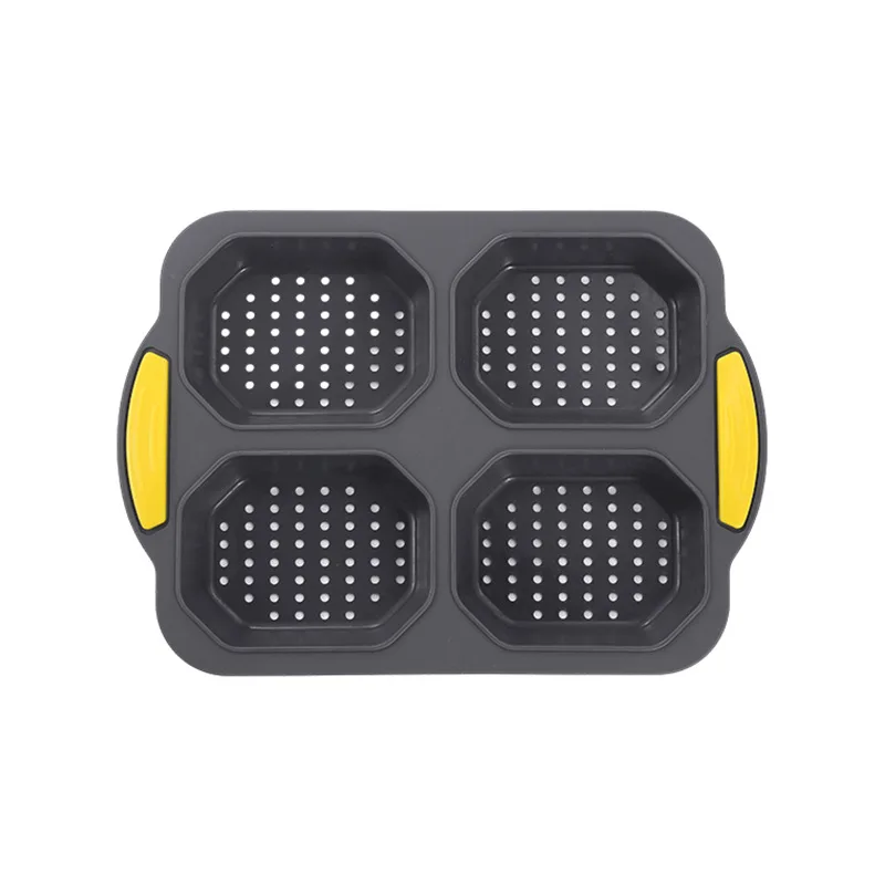 1 قطعة قالب الخبز مطعم همبرغر كعكة قالب من السيليكون طوي قابلة لإعادة الاستخدام الخبز عموم المقاومة للحرارة DIY بها بنفسك أداة المطبخ الملحقات