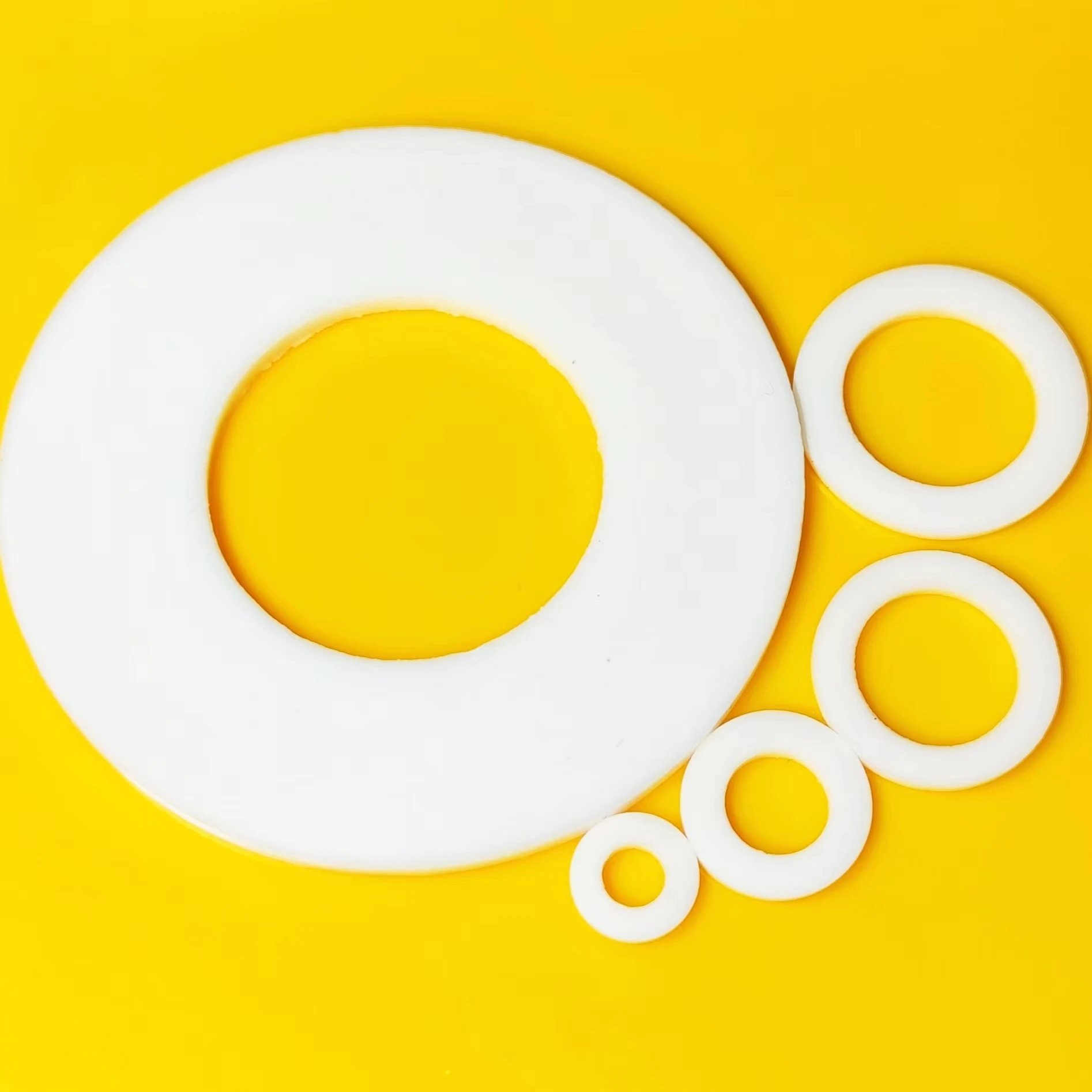 10PCS/LOT High-quality PTFE Flange Gasket F4 Gasket Corrugated Pipe Gasket