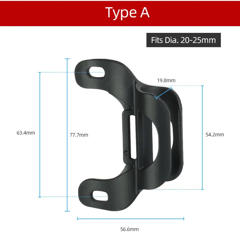 MTB 20-28mm Durchmesser. Fahrrad Pumpe Halter Haken Schleife Strap Fixierung Fahrrad Inflator Zubehör Halterung Auf Flasche Halter Loch – Detail 2