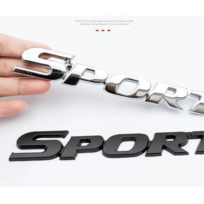 3D كروم سيارة رسائل شعار معدني الرياضة شعار شارة ملصقات رياضية اكسسوارات السيارات الخلفي الجذع #4