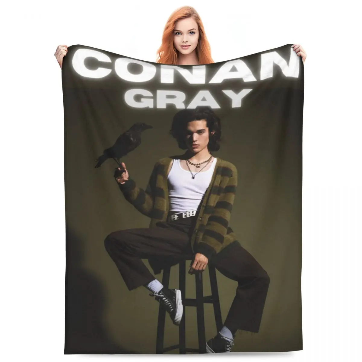 

Conan Gray Poster Pop Singer Posters Blankets Fleece Throw Blanket Breathable Throw Blankets for Bedding Throws Bedspread Quilt