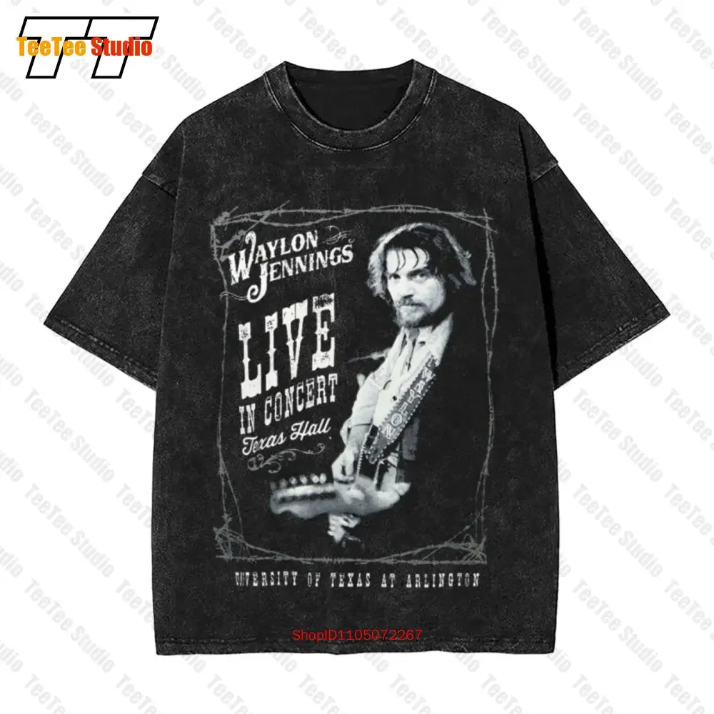 Waylon Jennings Live In Concert Texas Hall Vintage Oversized T-Shirt YO94