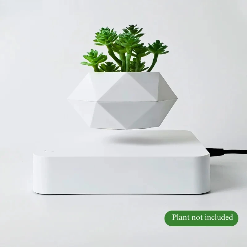 

Levitating Air Bonsai Pot Rotation Flower Pot Planters Magnetic Floating Pot Potted Plant Flowers Plants Gifes For Home Decor
