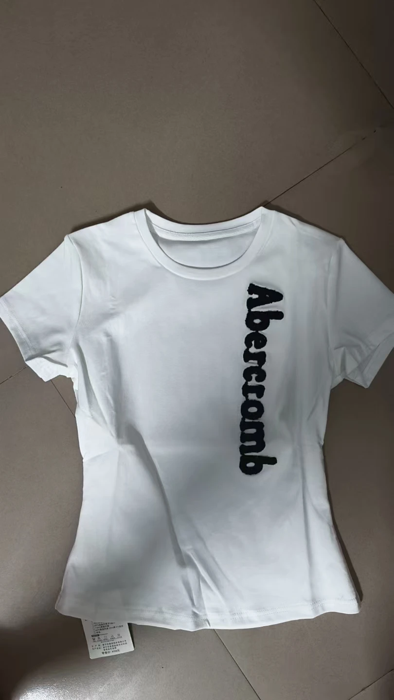 Y2k White Vintage Women's T-shirts Harajuku Short Sleeve Harajuku Printed American Style Tees Polo Collar Slim Tshirt Summer New