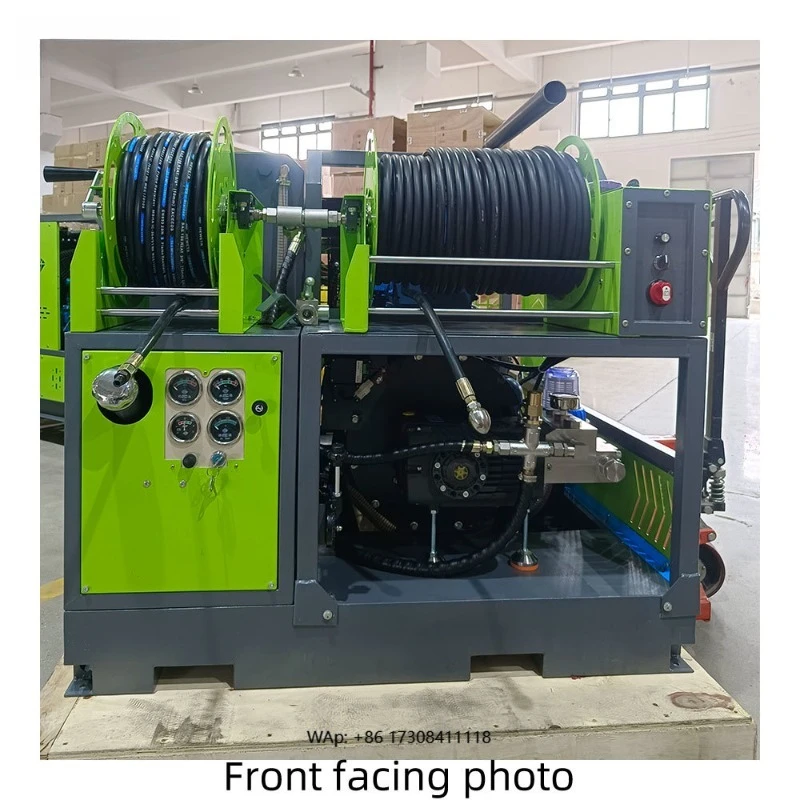 High Pressure Pipe Dredging Machine High Power Sewer Double Coil Pipe Dredging Machine
