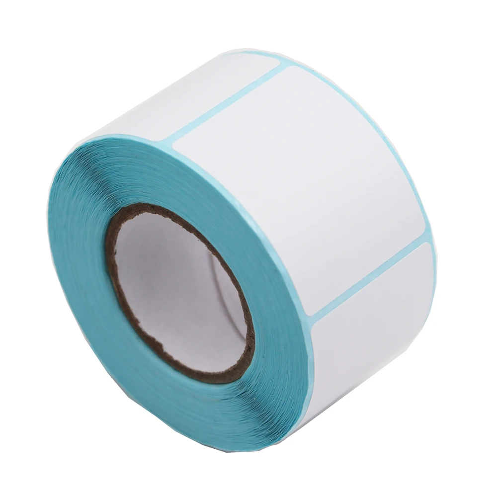 자가 접착 열 흰색 블랭크 라벨 스티커 종이, 슈퍼마켓 가격 라벨, 직접 인쇄, 방수 인쇄 용품, 40x50-500pc