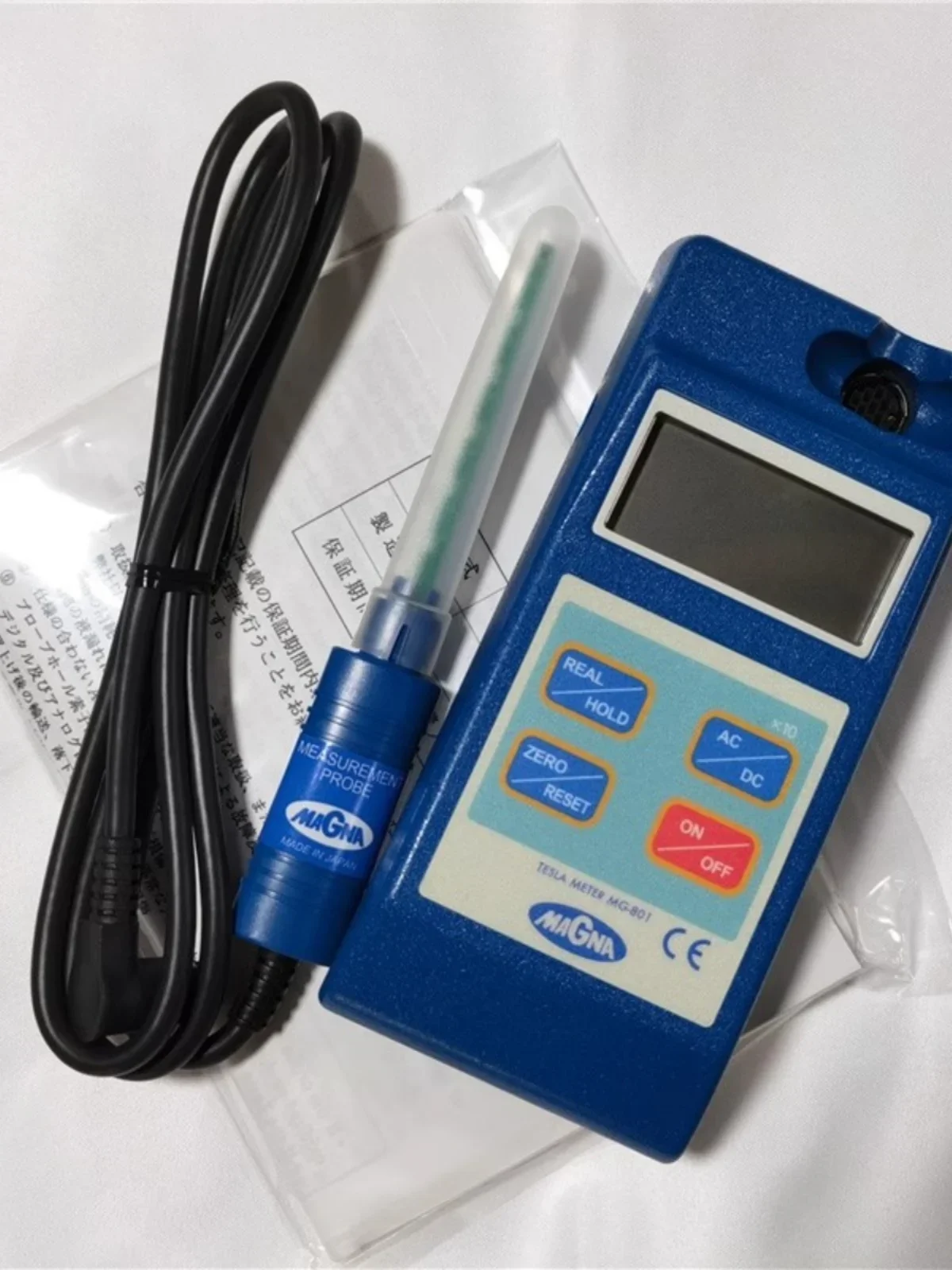 Imported from Japan Magna Gauss Meter MG-801 Magnetic Flux Density Detection Probe MG-801PRB