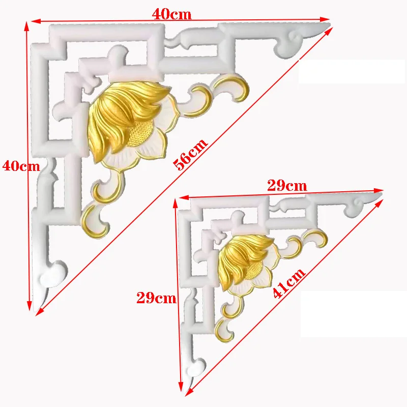 

New product 1 roof corner flower background wall pass border decal mirror corner flower Chinese ceiling wall sticker decoration