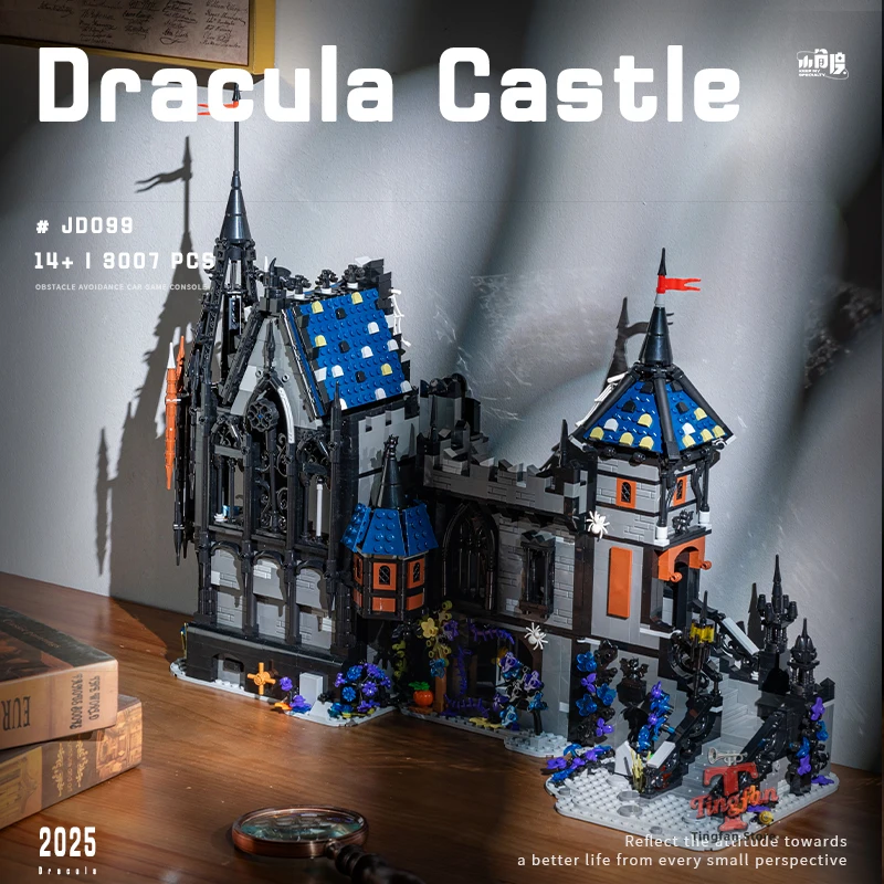 3007PCS Creative Expert Dracula Castle Building Blocks Street View Architecture MOC Modular Model Kit DIY Puzzy Toy Gift for Kid