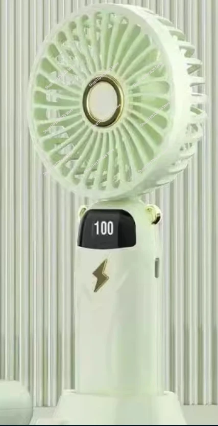 

High-End Mini Fan Handheld Fan Digital Display Desktop Folding Mini-Portable Office Small Fan for Student Gift